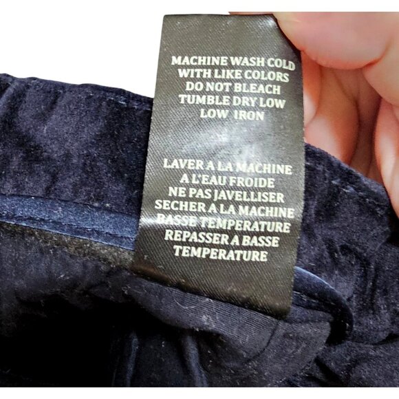 Blanknyc Woman's Navy Velvet Skinny Pants Size 26 With Button Closure &‎ Pockets - Picture 8 of 10